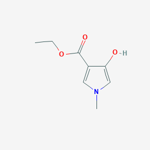 molecular formula C8H11NO3 B3356143 Ethyl 4-hydroxy-1-methyl-1H-pyrrole-3-carboxylate CAS No. 65172-11-4