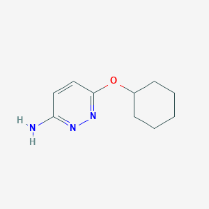 molecular formula C10H15N3O B3356159 3-Pyridazinamine, 6-(cyclohexyloxy)- CAS No. 65202-77-9