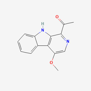 molecular formula C14H12N2O2 B3356172 1-(4-methoxy-9H-pyrido[3,4-b]indol-1-yl)ethanone CAS No. 65236-63-7