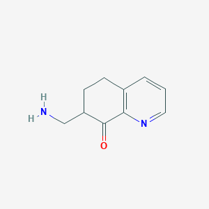 molecular formula C10H12N2O B3356187 7-(Aminomethyl)-6,7-dihydroquinolin-8(5H)-one CAS No. 652972-06-0