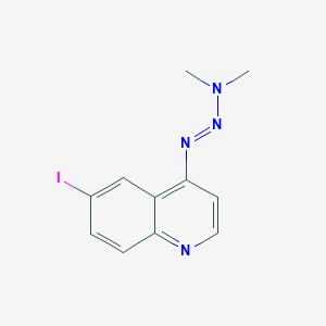 molecular formula C11H11IN4 B3356211 N-[(6-iodoquinolin-4-yl)diazenyl]-N-methylmethanamine CAS No. 65407-59-2