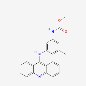 molecular formula C23H21N3O2 B3356245 Ethyl {3-[(acridin-9-yl)amino]-5-methylphenyl}carbamate CAS No. 655238-66-7