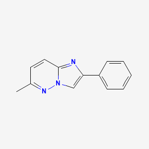 molecular formula C13H11N3 B3356295 Imidazo[1,2-b]pyridazine, 6-methyl-2-phenyl- CAS No. 65610-28-8