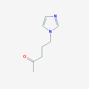 molecular formula C8H12N2O B3356315 5-(1H-Imidazol-1-yl)pentan-2-one CAS No. 65660-47-1