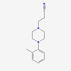 molecular formula C14H19N3 B3356341 3-[4-(2-Methylphenyl)piperazin-1-yl]propanenitrile CAS No. 65876-30-4