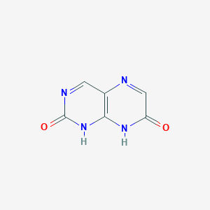 molecular formula C6H4N4O2 B3356348 2,7(1H,8H)-蝶啶二酮 CAS No. 65882-62-4