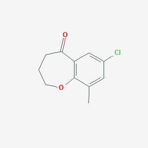 molecular formula C11H11ClO2 B033564 7-Chloro-9-methyl-3,4-dihydro-2H-benzo[b]oxepin-5-one CAS No. 103501-83-3