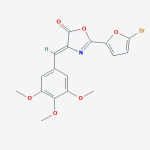 molecular formula C17H14BrNO6 B335641 2-(5-bromo-2-furyl)-4-(3,4,5-trimethoxybenzylidene)-1,3-oxazol-5(4H)-one 
