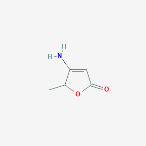 molecular formula C5H7NO2 B3356414 4-Amino-5-methylfuran-2(5H)-one CAS No. 66316-84-5