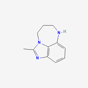 molecular formula C11H13N3 B3356442 Imidazo(1,5,4-ef)(1,5)benzodiazepine, 4,5,6,7-tetrahydro-2-methyl- CAS No. 66596-63-2