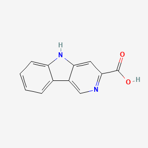 molecular formula C12H8N2O2 B3356443 5H-Pyrido[4,3-b]indole-3-carboxylic acid CAS No. 66646-27-3