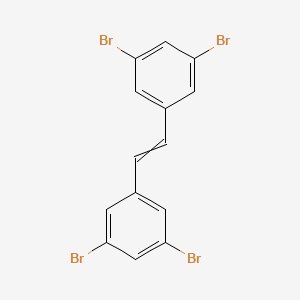 molecular formula C14H8Br4 B3356473 Benzene, 1,1'-(1E)-1,2-ethenediylbis[3,5-dibromo- CAS No. 667467-09-6