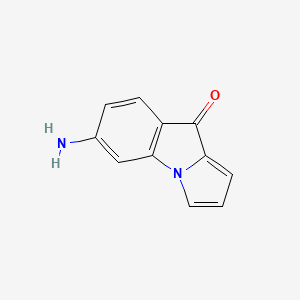 molecular formula C11H8N2O B3356496 9H-Pyrrolo(1,2-a)indol-9-one, 6-amino- CAS No. 66889-49-4