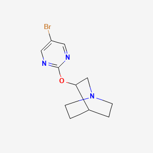 molecular formula C11H14BrN3O B3356503 3-((5-Bromopyrimidin-2-yl)oxy)quinuclidine CAS No. 669770-59-6