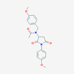 molecular formula C21H22N2O5 B335653 N-(4-methoxybenzyl)-N-[1-(4-methoxyphenyl)-2,5-dioxopyrrolidin-3-yl]acetamide 
