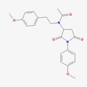 molecular formula C22H24N2O5 B335654 N-[1-(4-methoxyphenyl)-2,5-dioxopyrrolidin-3-yl]-N-[2-(4-methoxyphenyl)ethyl]acetamide 
