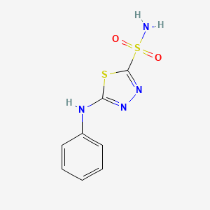 molecular formula C8H8N4O2S2 B3356584 5-Anilino-1,3,4-thiadiazole-2-sulfonamide CAS No. 67341-56-4