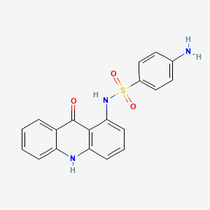 molecular formula C19H15N3O3S B3356618 4-amino-N-(9-oxo-10H-acridin-1-yl)benzenesulfonamide CAS No. 676456-12-5