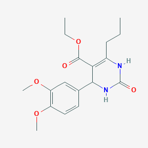 Ethyl 4-(3,4-dimethoxyphenyl)-2-oxo-6-propyl-1,2,3,4-tetrahydropyrimidine-5-carboxylate