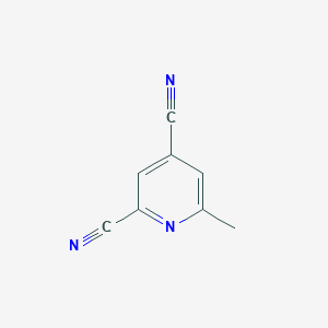 molecular formula C8H5N3 B3356636 2,4-Pyridinedicarbonitrile, 6-methyl- CAS No. 67720-35-8