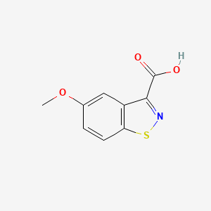 molecular formula C9H7NO3S B3356637 5-Methoxybenzo[d]isothiazole-3-carboxylic acid CAS No. 677304-76-6
