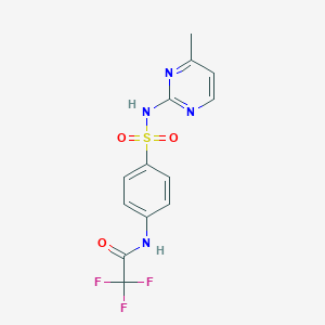molecular formula C13H11F3N4O3S B335664 2,2,2-Trifluoro-N-[4-(4-methyl-pyrimidin-2-ylsulfamoyl)-phenyl]-acetamide 