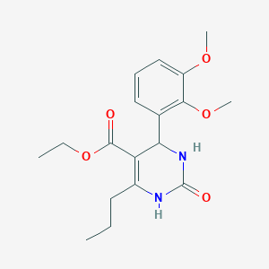molecular formula C18H24N2O5 B335666 Ethyl 4-(2,3-dimethoxyphenyl)-2-oxo-6-propyl-1,2,3,4-tetrahydropyrimidine-5-carboxylate 