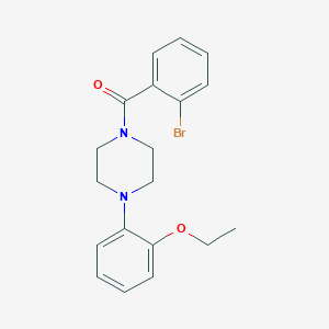 molecular formula C19H21BrN2O2 B335668 2-[4-(2-Bromobenzoyl)-1-piperazinyl]phenyl ethyl ether 