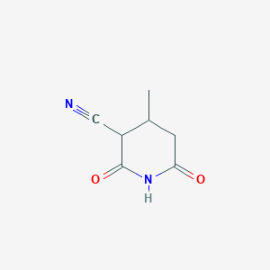molecular formula C7H8N2O2 B3356693 4-Methyl-2,6-dioxopiperidine-3-carbonitrile CAS No. 68085-43-8
