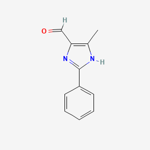 molecular formula C11H10N2O B3356724 5-Methyl-2-phenyl-1h-imidazole-4-carbaldehyde CAS No. 68282-50-8