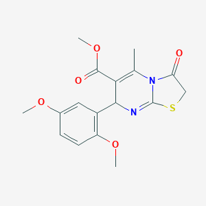 molecular formula C17H18N2O5S B335675 Methyl 7-(2,5-dimethoxyphenyl)-5-methyl-3-oxo-2,3-dihydro-7H-[1,3]thiazolo[3,2-a]pyrimidine-6-carboxylate 