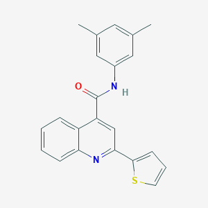 molecular formula C22H18N2OS B335676 N-(3,5-dimethylphenyl)-2-(2-thienyl)-4-quinolinecarboxamide 