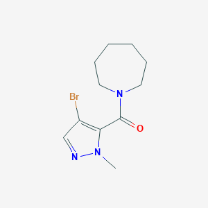 molecular formula C11H16BrN3O B335678 1-[(4-bromo-1-methyl-1H-pyrazol-5-yl)carbonyl]azepane 
