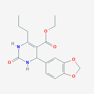 molecular formula C17H20N2O5 B335680 ethyl 4-(1,3-benzodioxol-5-yl)-2-oxo-6-propyl-3,4-dihydro-1H-pyrimidine-5-carboxylate 