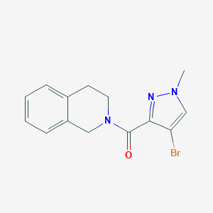molecular formula C14H14BrN3O B335685 2-[(4-bromo-1-methyl-1H-pyrazol-3-yl)carbonyl]-1,2,3,4-tetrahydroisoquinoline 