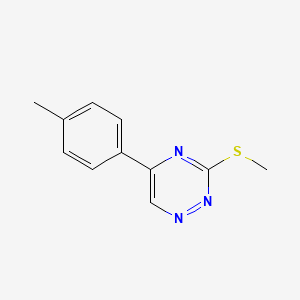 molecular formula C11H11N3S B3356907 1,2,4-Triazine, 5-(4-methylphenyl)-3-(methylthio)- CAS No. 69467-06-7