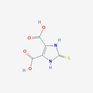 molecular formula C5H4N2O4S B3356938 2-Sulfanylidene-2,3-dihydro-1H-imidazole-4,5-dicarboxylic acid CAS No. 69579-42-6