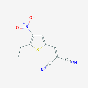 molecular formula C10H7N3O2S B335694 2-({5-Ethyl-4-nitro-2-thienyl}methylene)malononitrile 