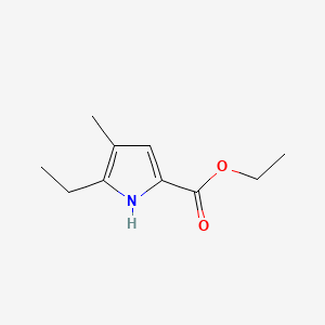 molecular formula C10H15NO2 B3356954 ethyl 5-ethyl-4-methyl-1H-pyrrole-2-carboxylate CAS No. 69687-82-7