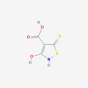 molecular formula C4H3NO3S2 B3356979 3-Hydroxy-5-mercapto-4-isothiazolecarboxylic acid CAS No. 69713-32-2