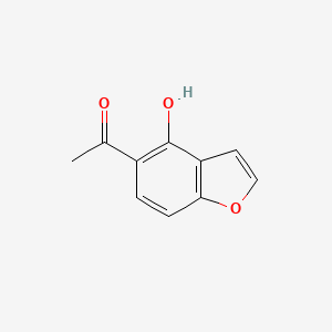 molecular formula C10H8O3 B3356987 1-(4-Hydroxy-benzofuran-5-yl)-ethanone CAS No. 69722-46-9