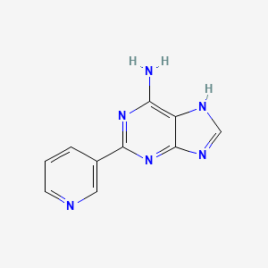 molecular formula C10H8N6 B3356992 2-pyridin-3-yl-7H-purin-6-amine CAS No. 6975-45-7