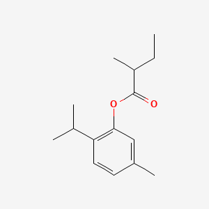 molecular formula C15H22O2 B3357014 Butanoic acid, 2-methyl-, 5-methyl-2-(1-methylethyl)phenyl ester CAS No. 69844-32-2