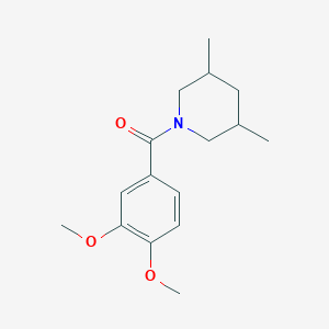 molecular formula C16H23NO3 B335702 1-(3,4-Dimethoxybenzoyl)-3,5-dimethylpiperidine 
