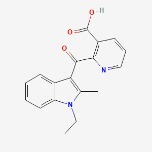 3-Pyridinecarboxylic acid, 2-[(1-ethyl-2-methyl-1H-indol-3-yl)carbonyl]-