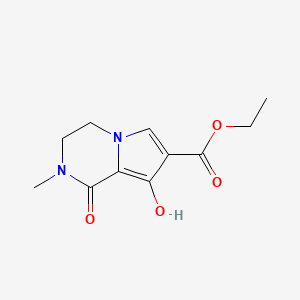 Ethyl 8-hydroxy-2-methyl-1-oxo-3,4-dihydropyrrolo[1,2-a]pyrazine-7-carboxylate