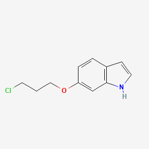 molecular formula C11H12ClNO B3357052 6-(3-Chloro-propoxy)-1H-indole CAS No. 70260-96-7