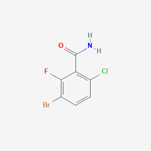 molecular formula C7H4BrClFNO B3357059 2-Chloro-5-bromo-6-fluorobenzamide CAS No. 702640-52-6