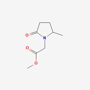 molecular formula C8H13NO3 B3357134 Methyl 2-methyl-5-oxopyrrolidine-1-acetate CAS No. 70821-47-5