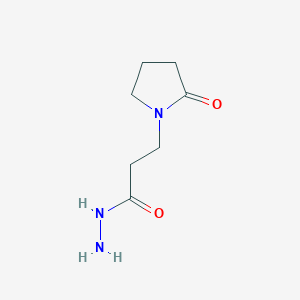 molecular formula C7H13N3O2 B3357140 3-(2-Oxopyrrolidin-1-YL)propanehydrazide CAS No. 70821-52-2